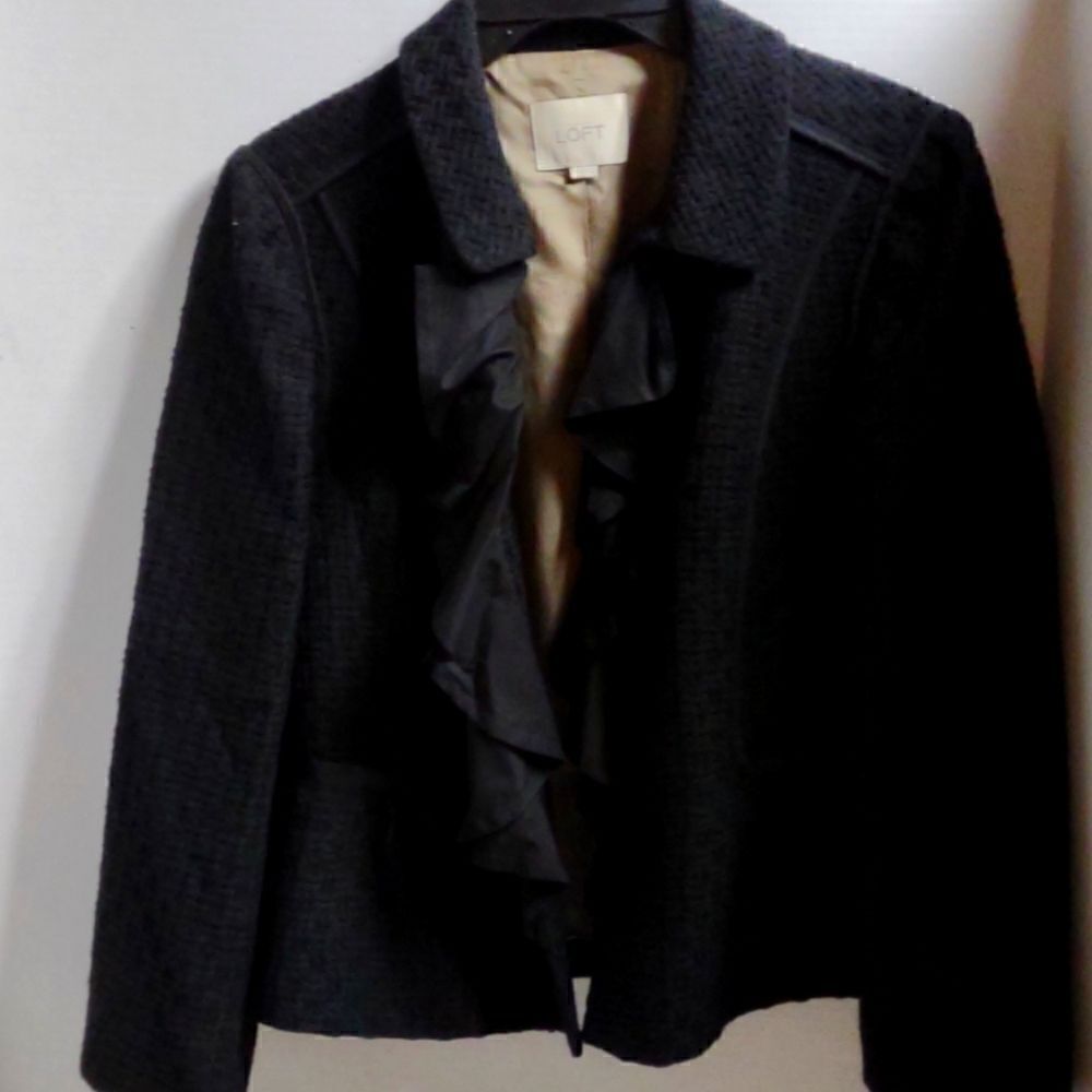 👍 Loft Black Jacket Size 6  W1
